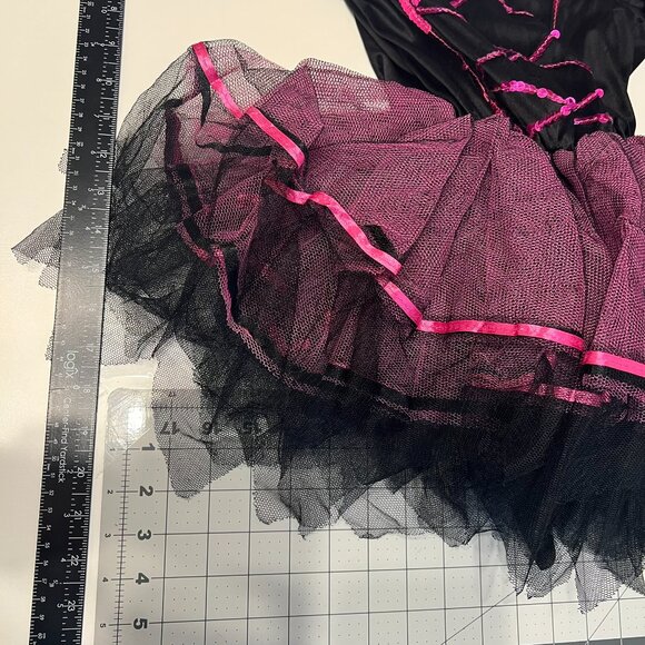 Pink & Black Kitty Cat Costume w/Detachable Tail & Kitty Ears (Size Med 8-10) - Picture 8 of 10